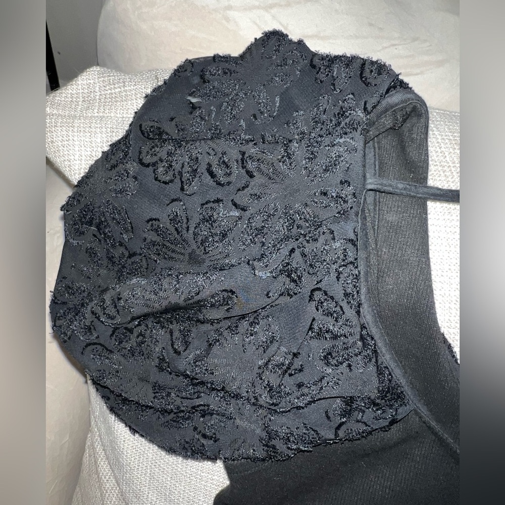 Anthropologie black lace top - Picture 3 of 4